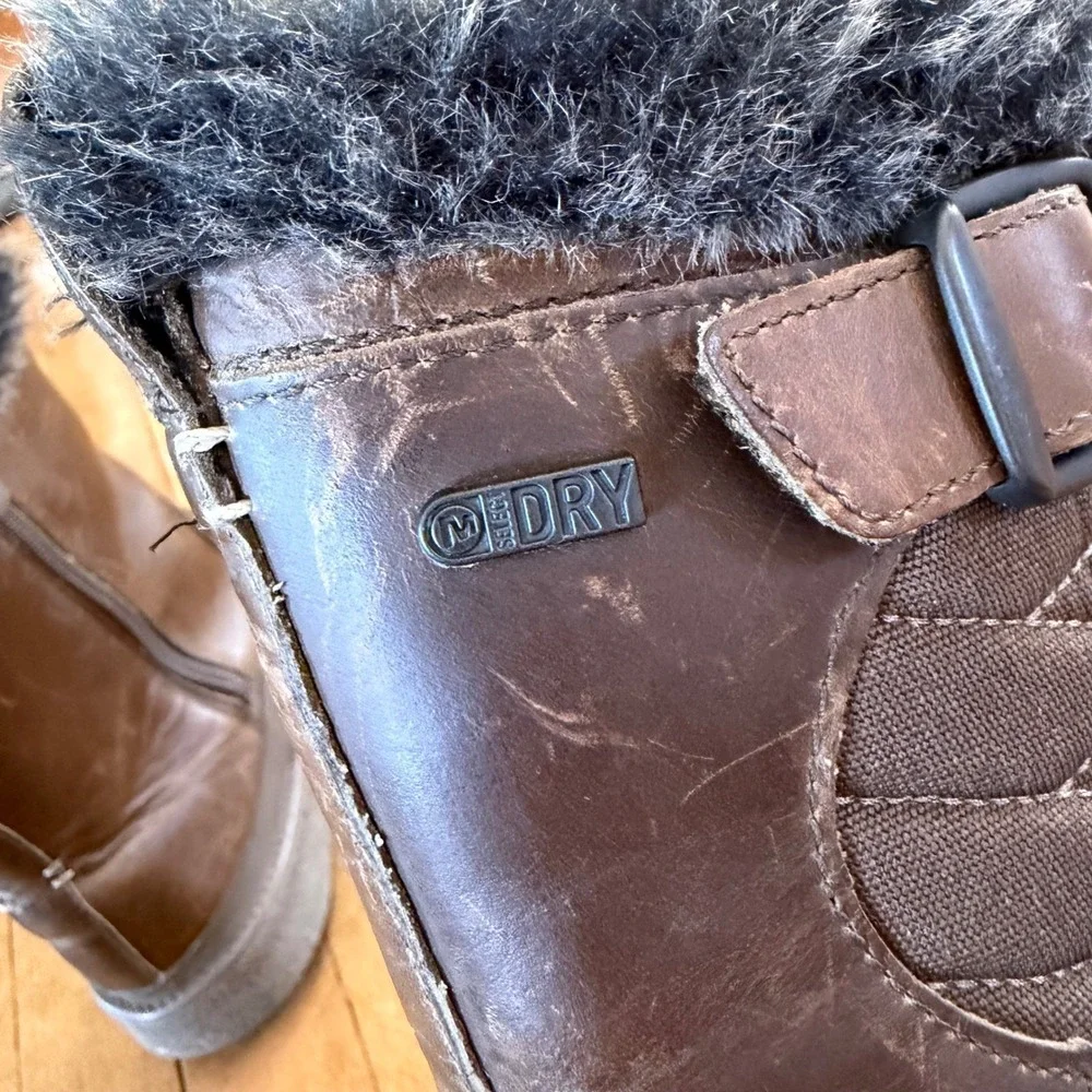 Merrell Tremblant‎ Ezra Buckle WP Ice Waterproof Winter Boots Womens 8.5 Brown